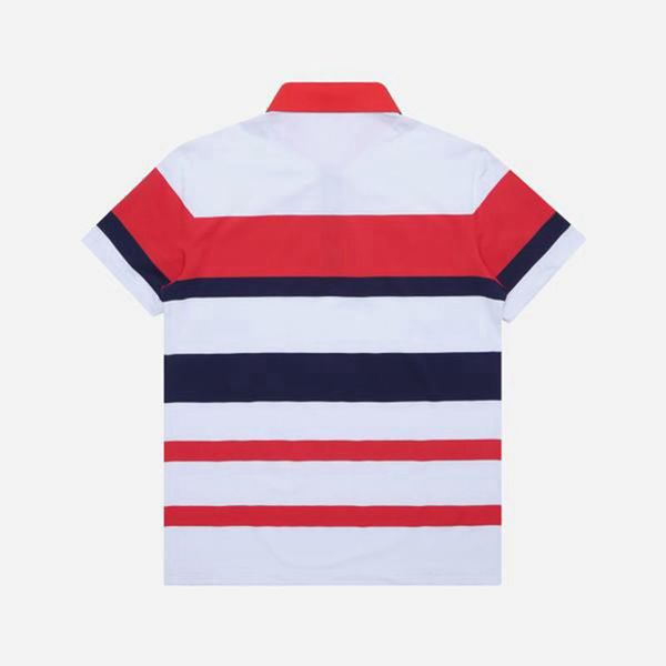 Fila Golf Striped S/S Men's Polo Shirts - White,NZ 649-6921
